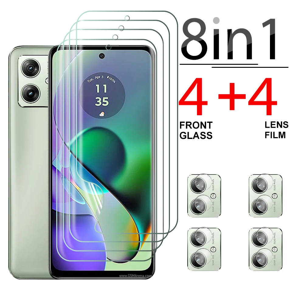 

Гидрогелевая пленка для Motorola Moto G54 8 в 1, полное клеевое покрытие, устойчивое к царапинам, прозрачное стекло для камеры высокой четкости G84 G14