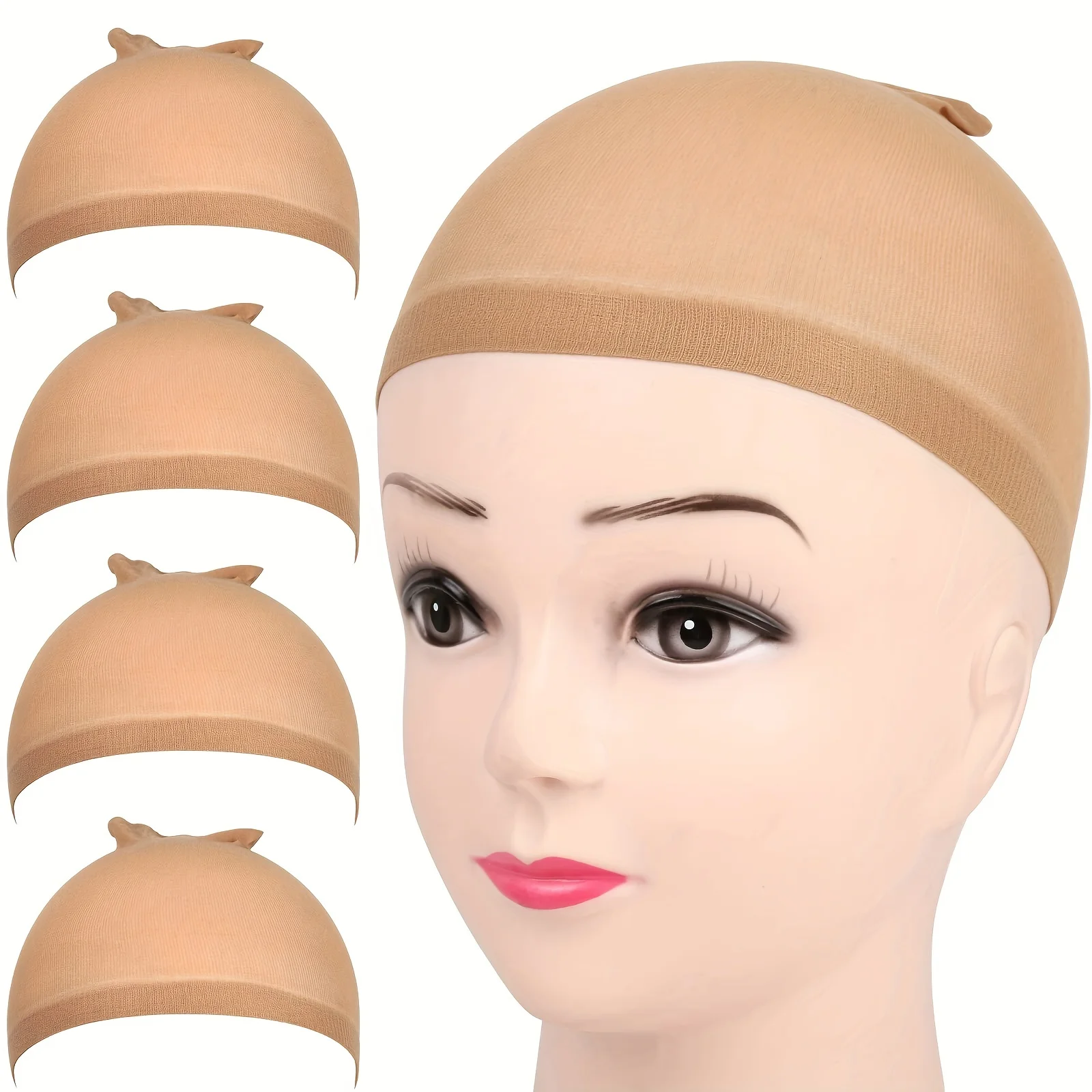 YYong 2/6/10/20pcs HD Wig Cap Elastic Breathable Invisible Nude For Professional Use Nylon Stretch