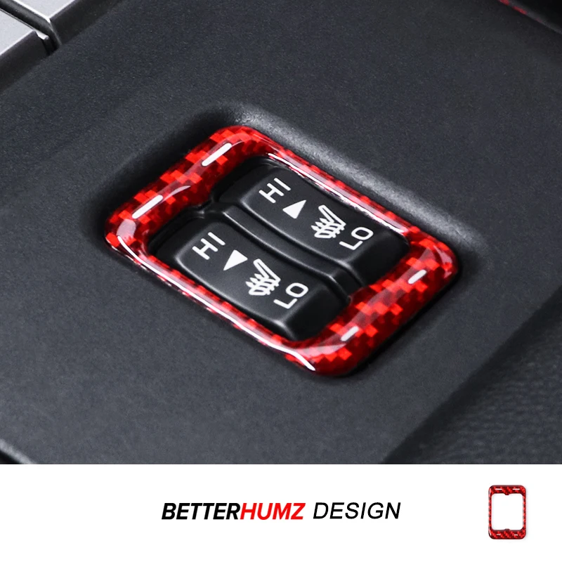 لسوبارو BRZ/تويوتا GR86 2021-ألياف الكربون وحدة التحكم المركزية مقعد التدفئة زر ملصقات الكسوة اكسسوارات السيارات الداخلية ضبط