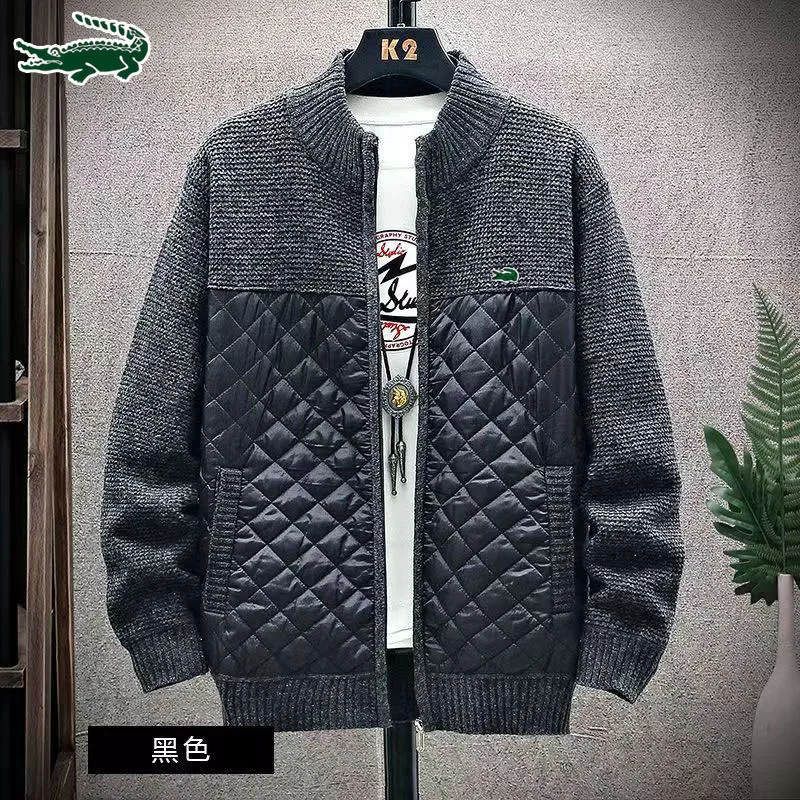 남성용 지퍼 가디건 스웨터, 두꺼운 코트, 재킷 m-3XL, 가을 및 겨울