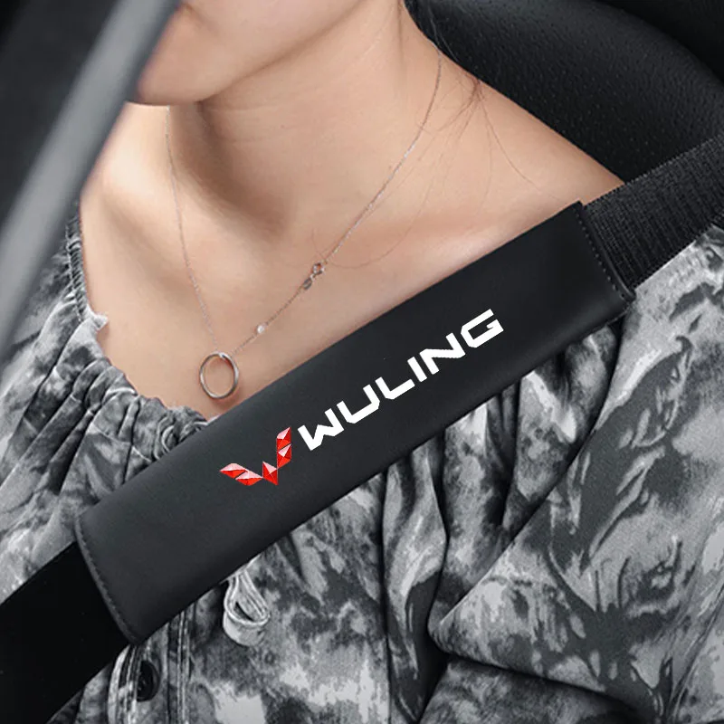 

Car Safety Belt Cover Shoulder Pad for Wuling almaz Hongguang S cortez Victory 510 530 730 air EV 360 560 RS-5 Car Accessories
