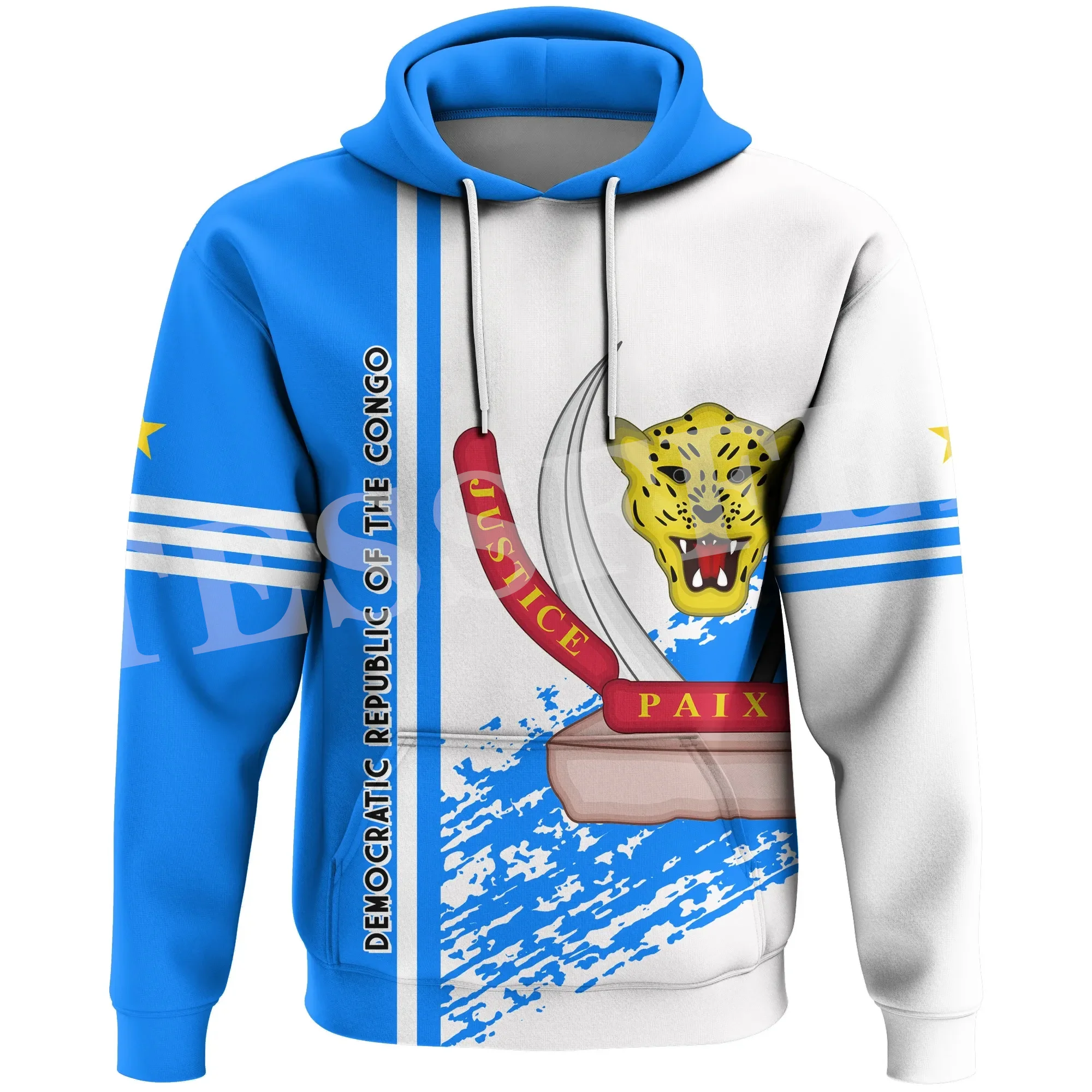 NewFashion Africa Country Congo Leopard Flag Tribel Tattoo Retro Tracksuit Harajuku 3DPrint Unisex Casual Funny Jacket Hoodies V congo requiem