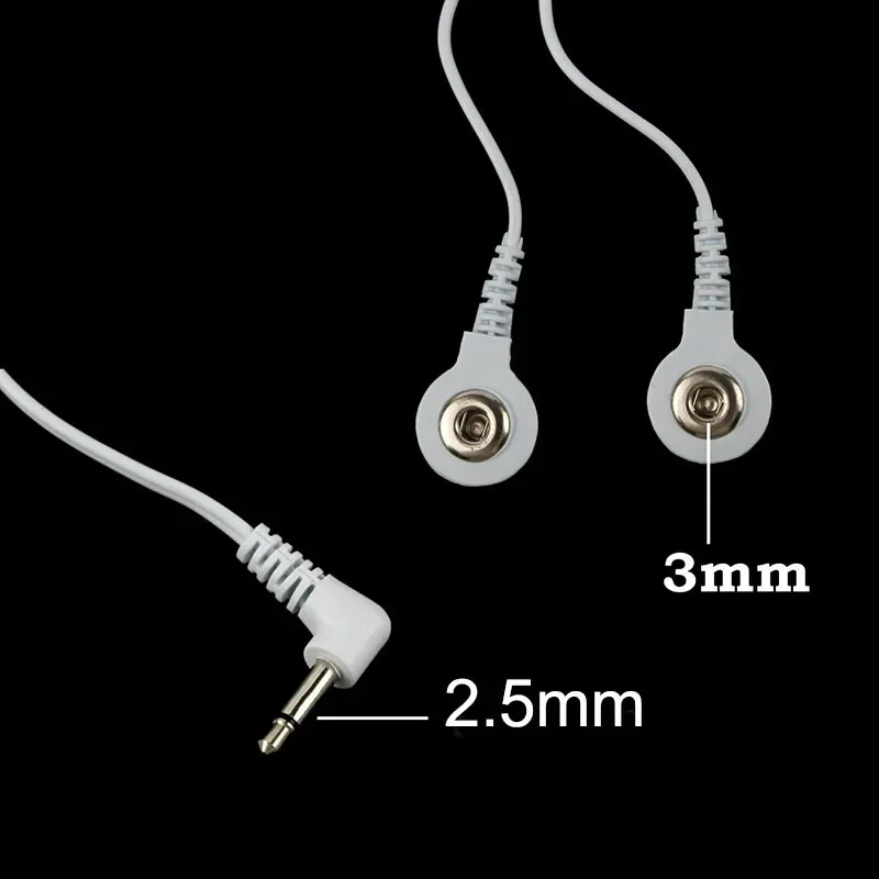 Durable Standard 2.5mm Connection To 2/4-Way Replacement Electrode Pads TENS Unit Lead Wires Cable for Tens EMS Massager Tools