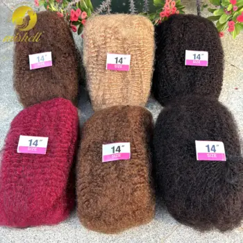 10-18In 4C Afro Kinky Human Hair Bulk 30g/Pack 100% Human Hair Soft Afro Kinky Bulk Human Hair for Locs Extensions/Twists/Braids 1
