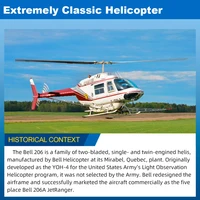 Flywing Bell 206 RC Helicopter V3 6CH GPS Altitude Hold Two Rotor 1:16 RC Scale Helicopter PNP RTF With H1 Flight Control System 2