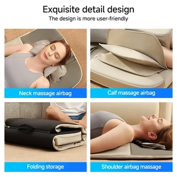 Massage Mattress Electric Neck And Back Waist Massage Cushion Adjustable Heating Full Body Kneading Multi-Functional Yoga Mat 4