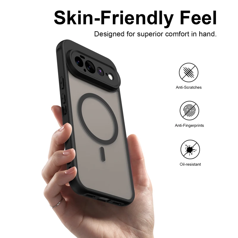 Magnetic Translucent Frosted Matte Waterproof Protective Phone Case