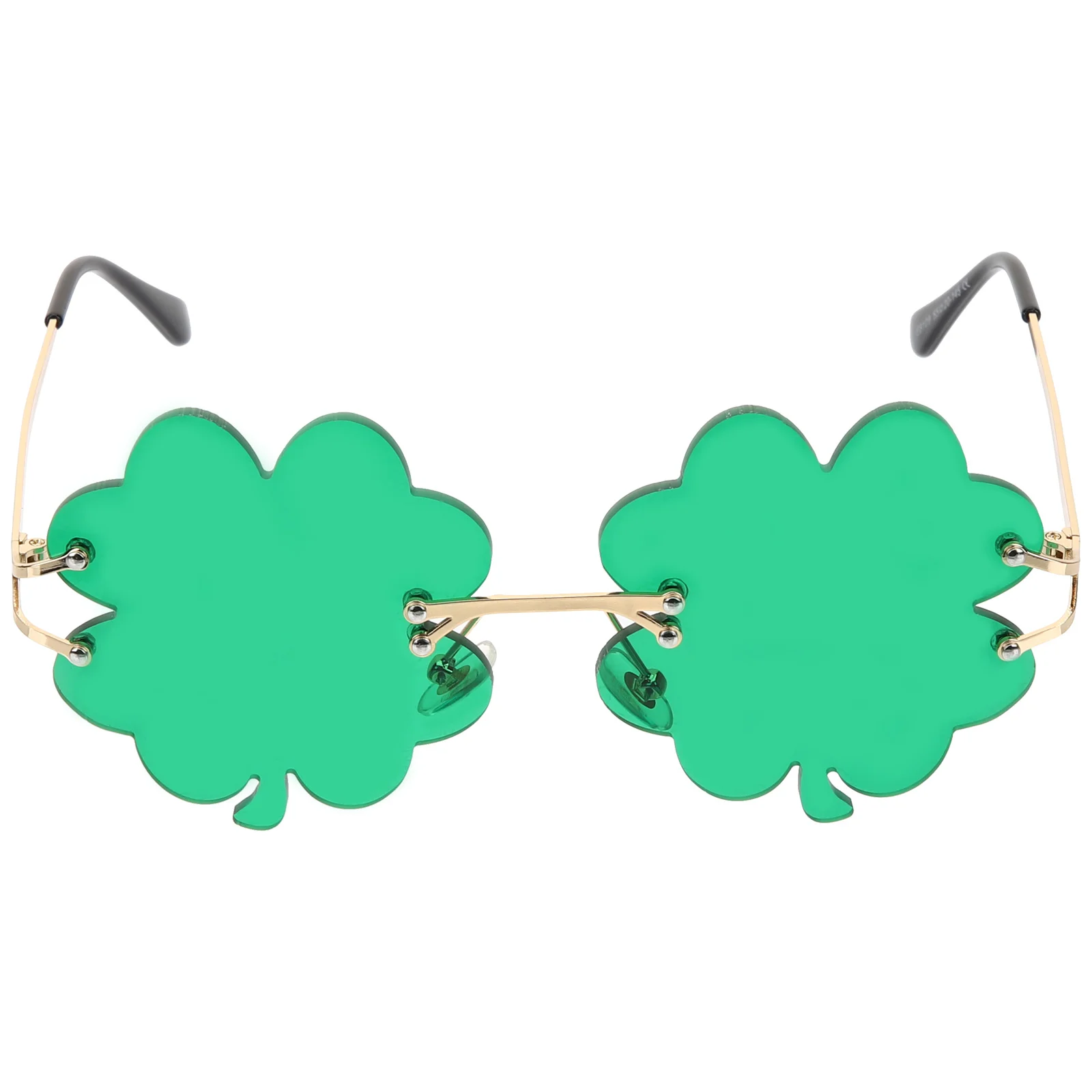 

Glasses Rimless Sunglasses Party for Adults Shamrock Cool Teens Funny Beach Women St Patricks Day Frameless