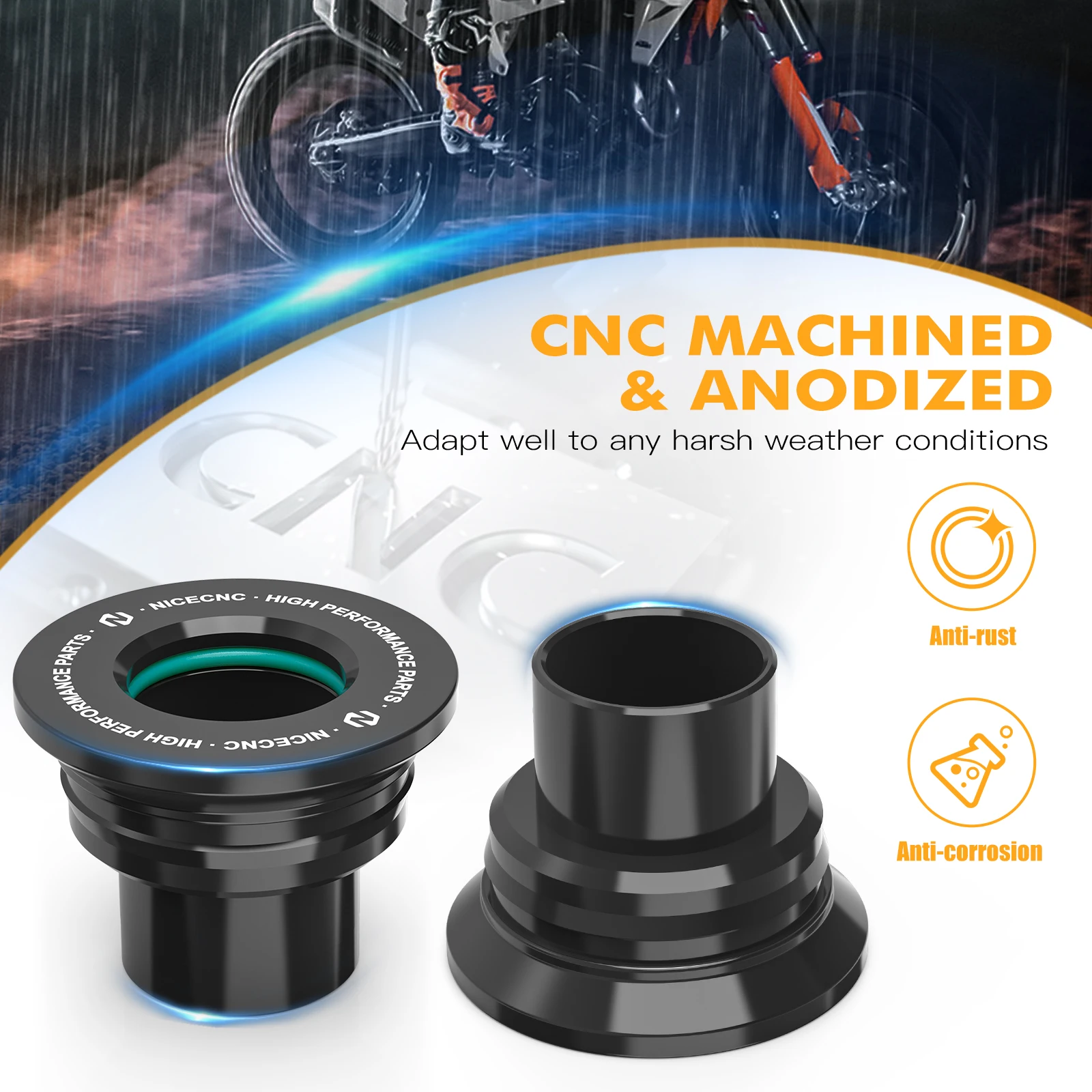 NICECNC Für Husqvarna TE 300 2024 TE 250 FE 250 FE 350 FE 450 501 22 MM Vorne Hinten Rad Spacer hub Kragen TX 300 2023-2024 – Detail 6