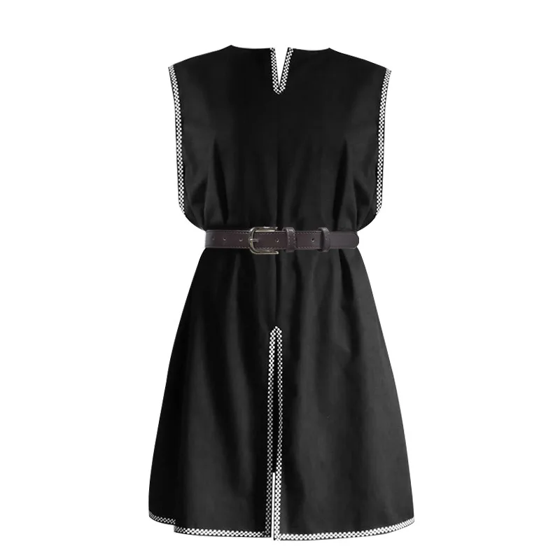 

Middeleeuwse Tuniek Viking Norman Krijgers Kostuum Mannen Larp Outfit Lange Shirt Tops Mouwloos Vest Jas Halloween VoorVolwassen