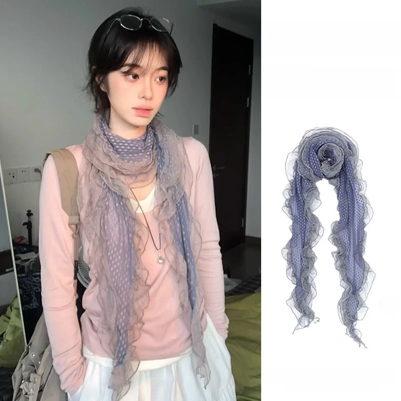 Wave shadow ruffle blue gray