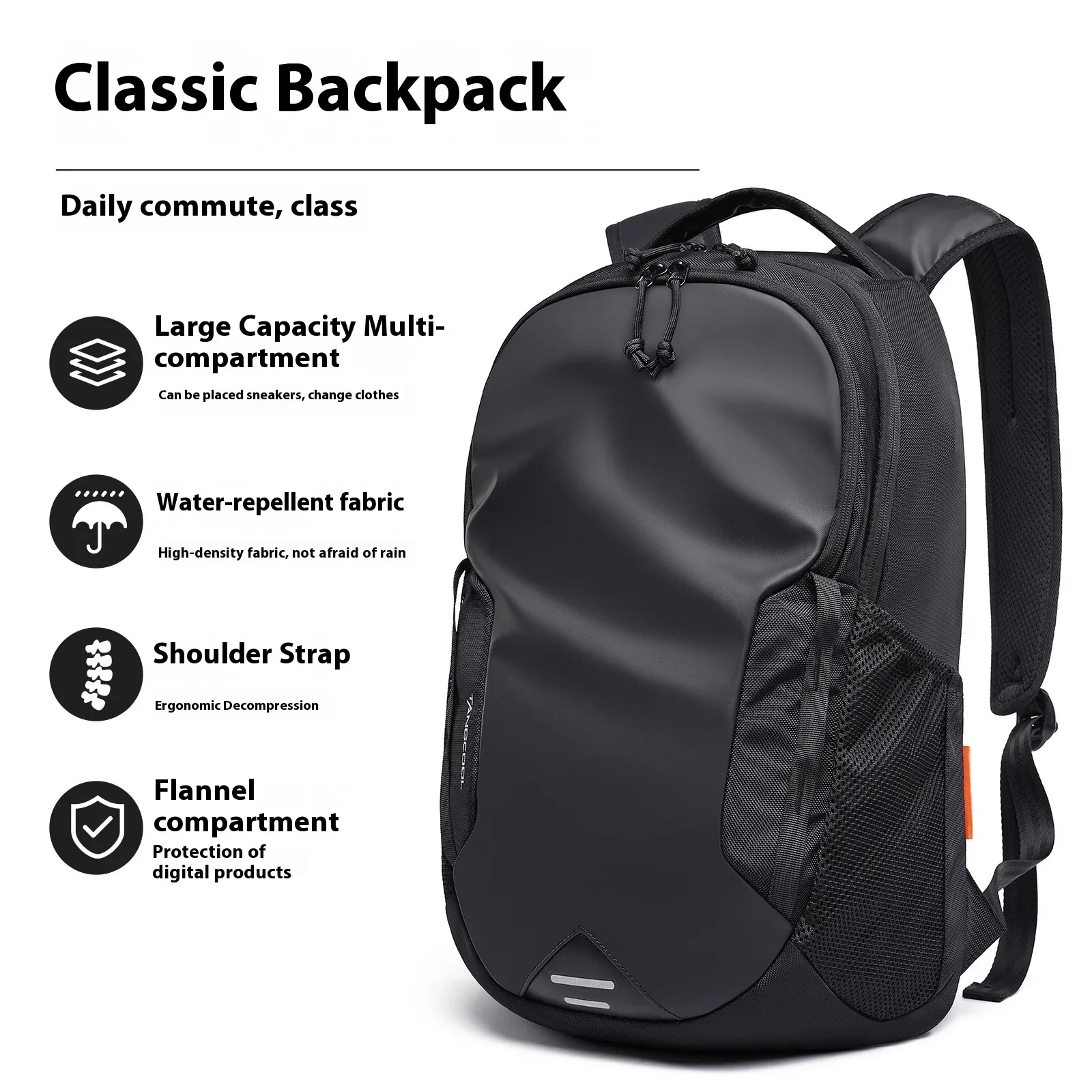 Tangcool Men Large Capacity Backpack Multifunction 15.6" Laptop Backpack For College Student Fashion Travel Bag Pack For Male 3