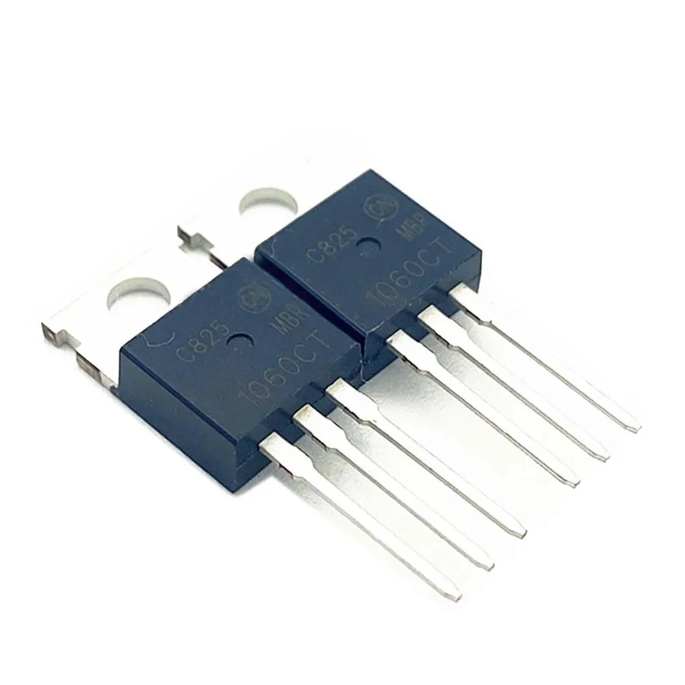 

10PCS/LOT MBR1060CT 1060CT TO-220 10A 60V Steel Sealed Schottky Tube In Stock