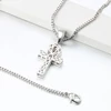 VANAXIN Ankh Necklace Cross Pendant  Egyptian Jewelry Hip Hop Style Iced Out Cubic Zircons Bling Rhinestone Egypt Small Chain Bo 4