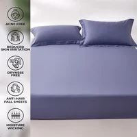 Drap-housse en coton égyptien 800TC, avec bande élastique, drap de lit de couleur unie, housse de matelas de luxe, 100/140/160/200x200cm 2