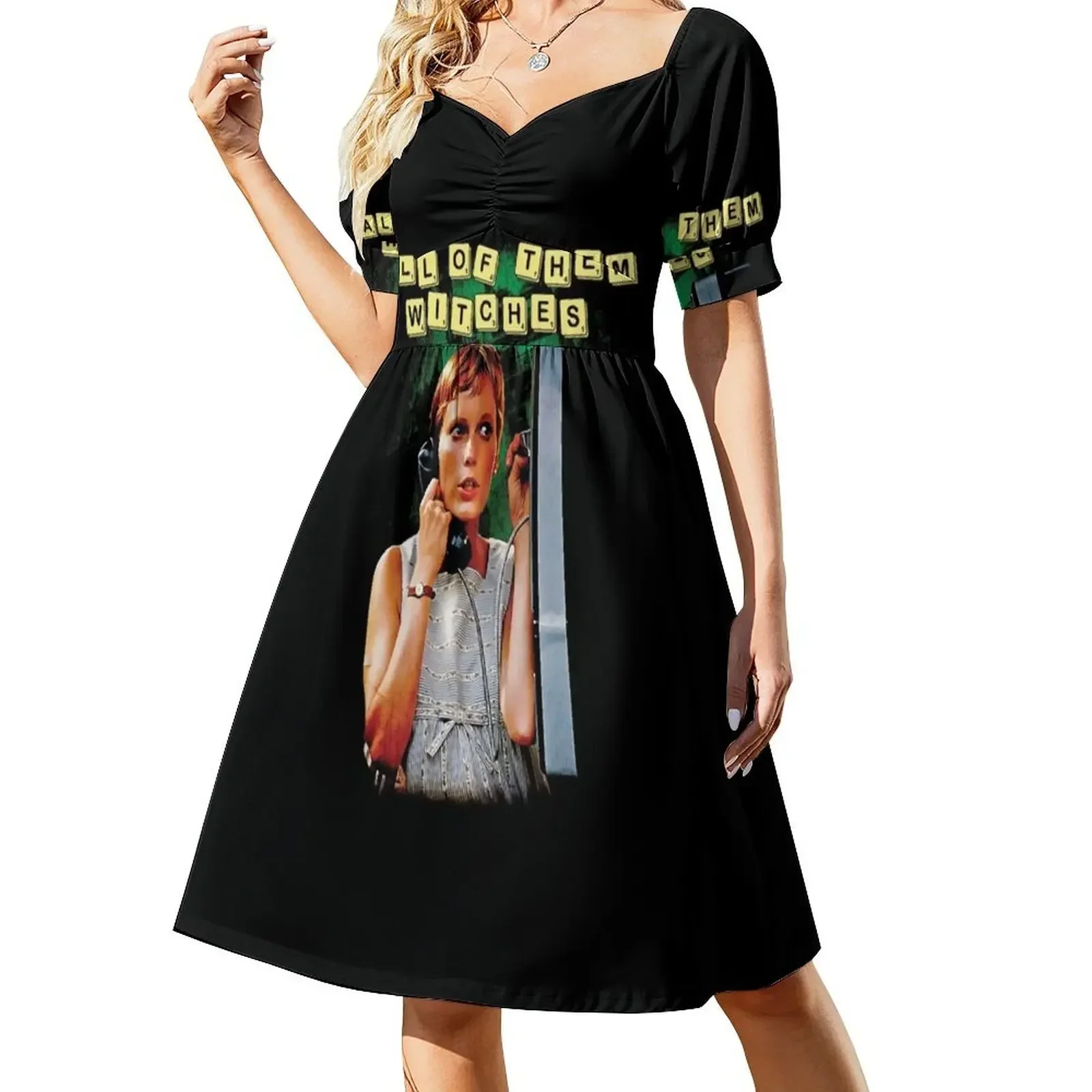 thumbnail image 1 of El bebé de Rosemary - Todas ellas brujas Vestido de manga corta Vestidos de fiesta Vestido de mujer Vestido largo mujer verano, 1 of 8