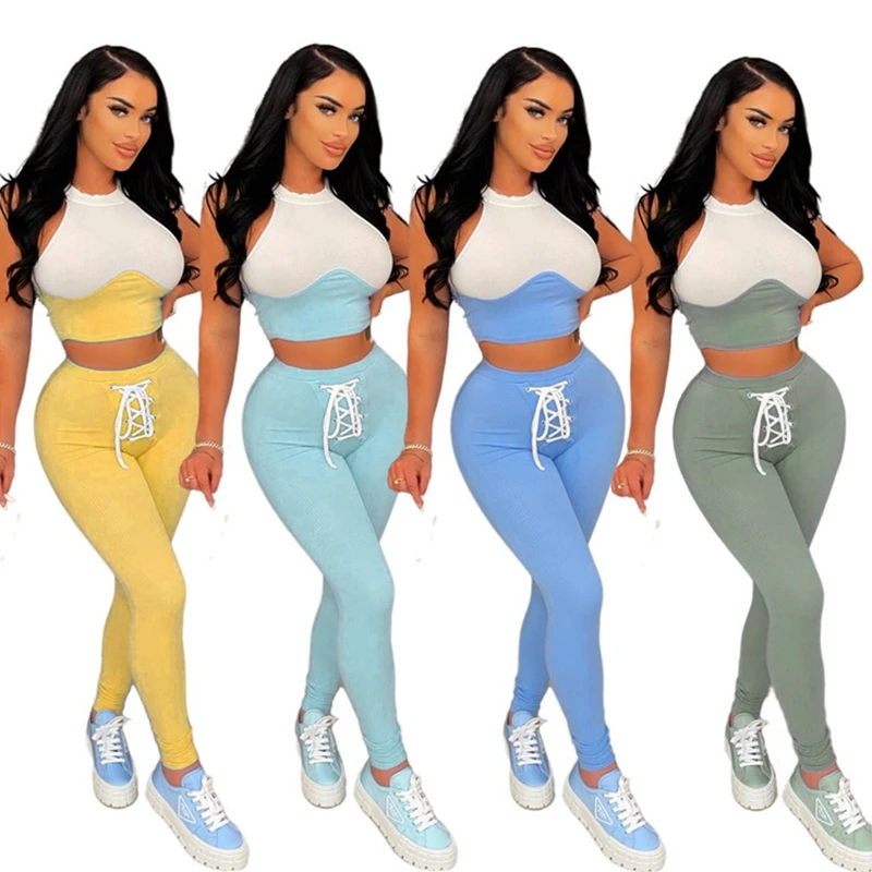 2 Piece Set Women Legging Crop Top  Two Piece Sets Leggings Top - Fitness  Tracksuit - Aliexpress