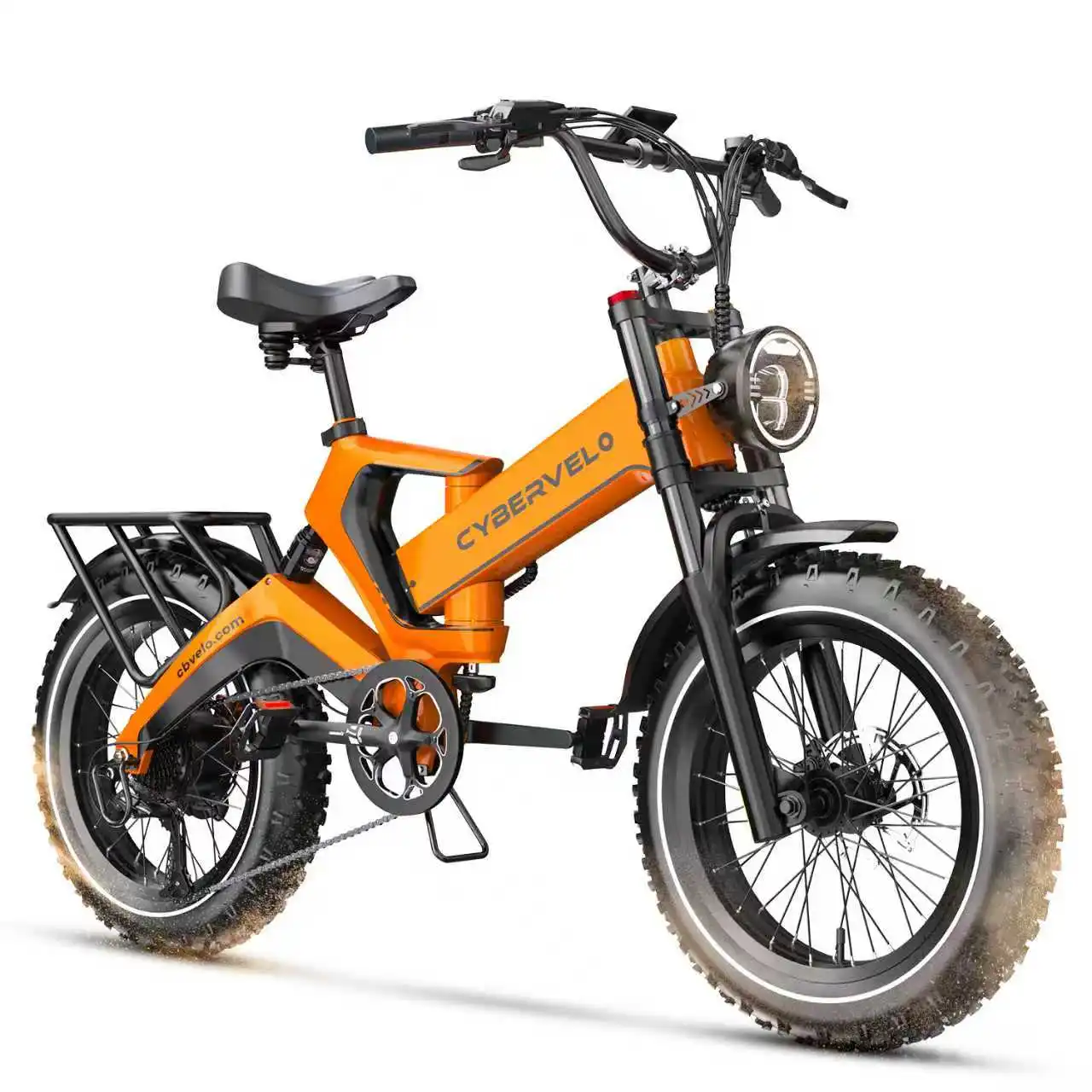 1000W (Peak 2000W) Fat Tire Folding Electric Bike – 20" x 4.0” Tires, 35MPH, 100-Mile Range, 48V 25Ah Battery 1