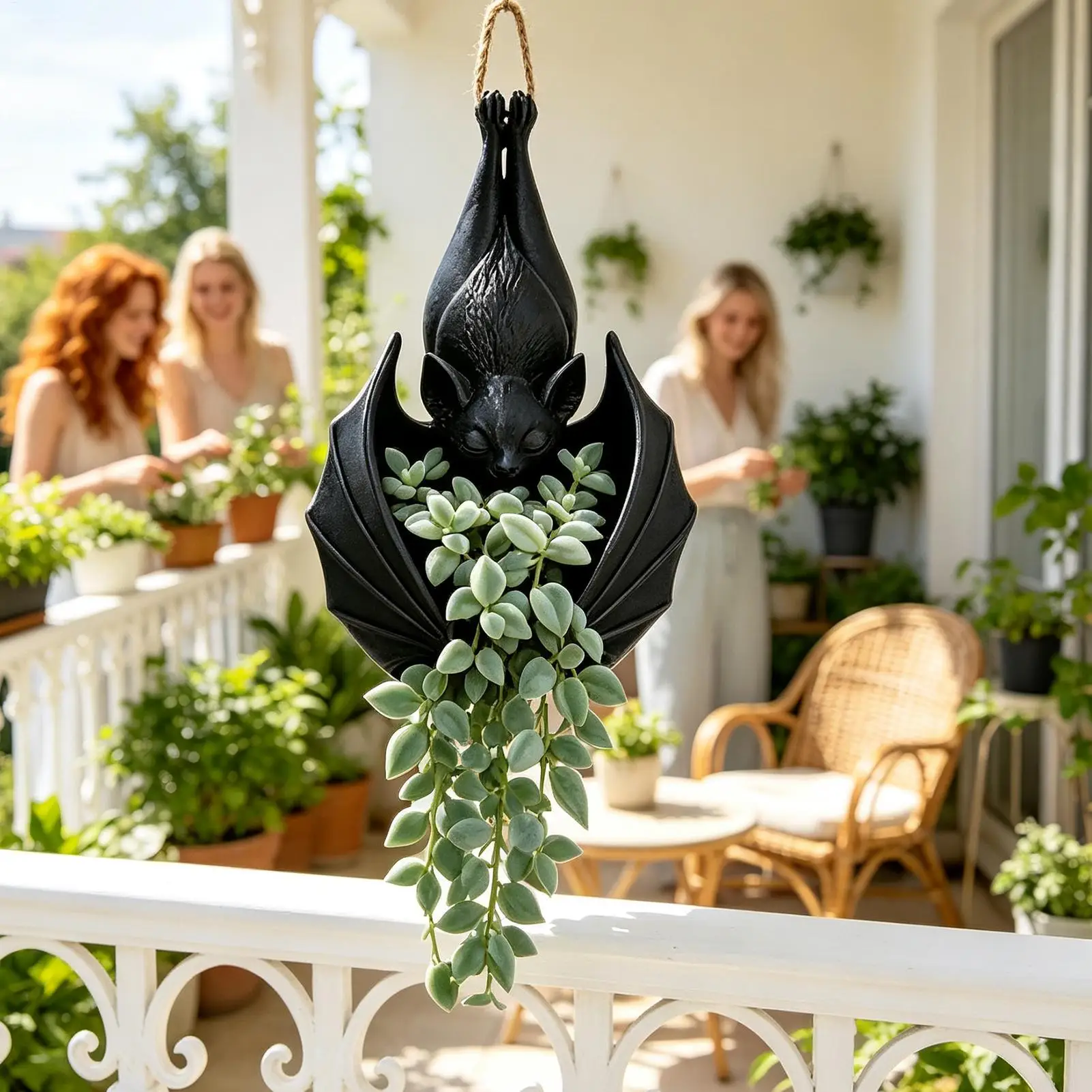 Spooky 3D Printed Hanging Bat Plant Pot