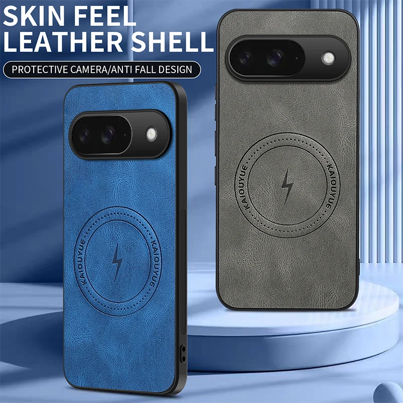 Vintage Business Phone Case Cover in Premium Sheepskin Leather with Magnetic Closure