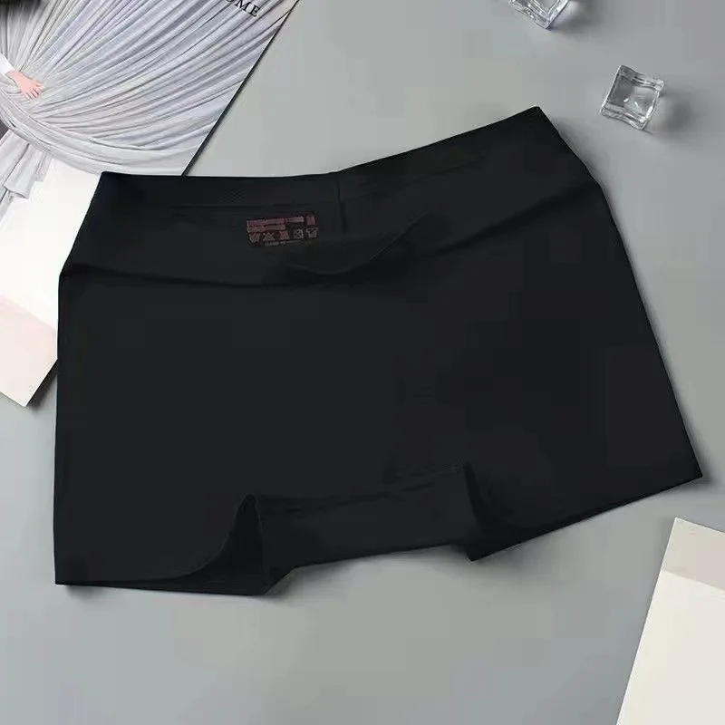 Women's Ice Silk Traceless Underwear Pure Cotton Crotch Antibacterial Flat Corner Safety Pants