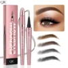 Eyebrow Pencil Waterproof Liquid Eyebrow Pen Makeup Long Lasting Brow Pen Brown Black Eye Tattoo Cosmetics 3