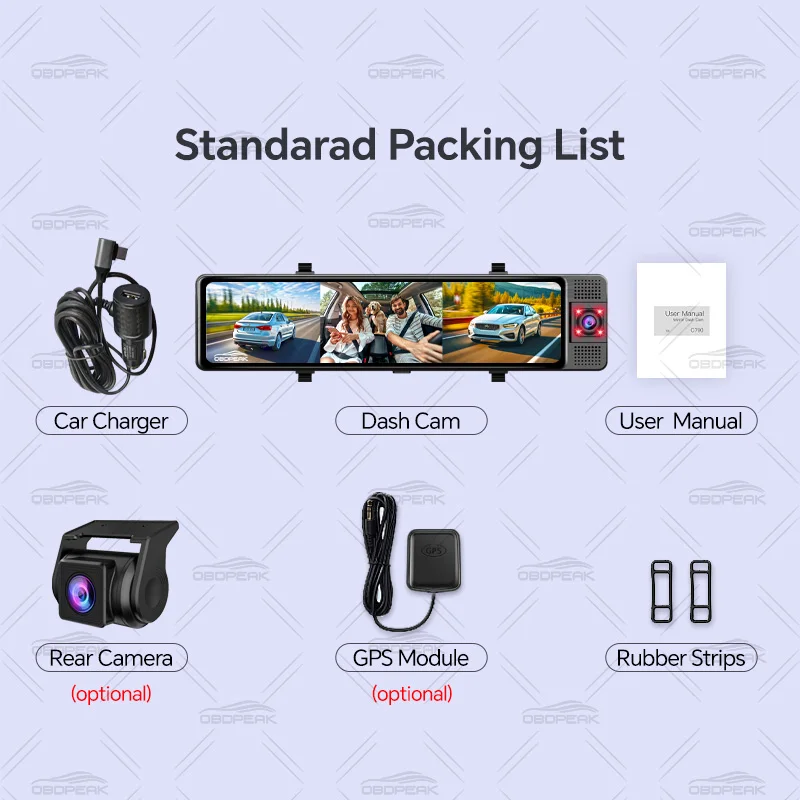 OBDPEAK 4K Dash Cam 6