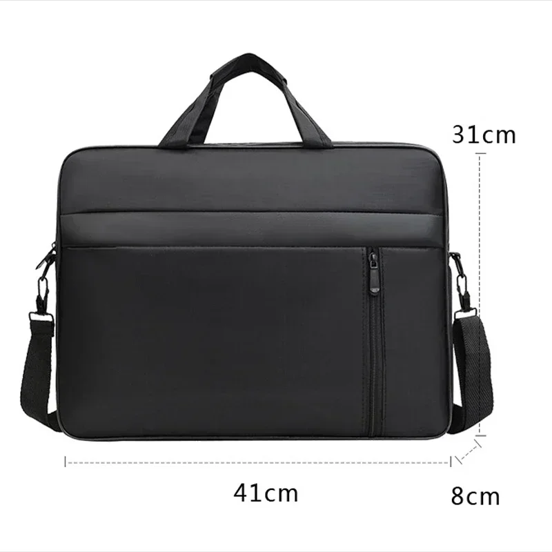 15.6 Inch Men's Handbag Laptop Bag Outdoor Business Trip Black Portable Large Capacity Computer Organizer Bag
