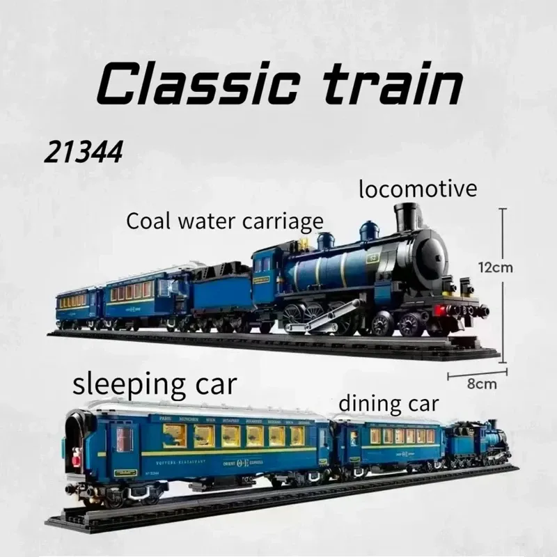 2024 NEW Ideas The Orient Express Train Building Blocks 140th anniversary luxury train Bricks 21344 DIY Toys for Children gifts