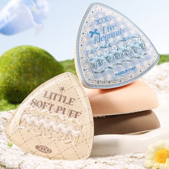 Spugna per Trucco Blu per la Pelle, Utilizzo Bagnato e Asciutto, Extra Spessa e Morbida, per Fondotinta, Crema, Polvere, Strumento Applicatore Cosmetico per il Viso