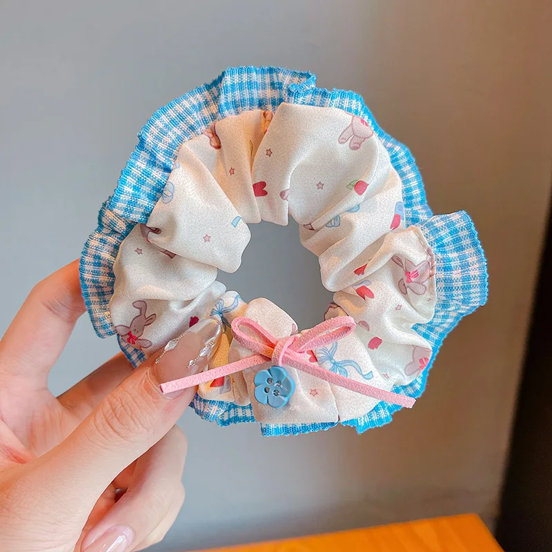 Sweet & Stylish Women's Lace Edge Floral Scrunchie Headband