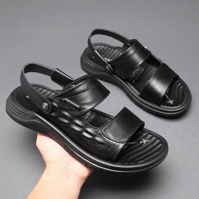 

Top Layer Cowhide Sandals Men's Anti Slip Beach Sandals For Men Sandalia Masculina Sandalen Heren Outdoor Sandalias Para Hombre