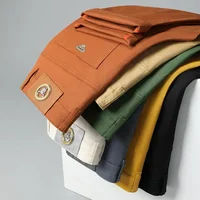 Seven-Color Stretch Jean Men's Trendy Wild Simple 97% Cotton High-End Slim-Fitting Small Straight Casual Men's Clothing Trousers