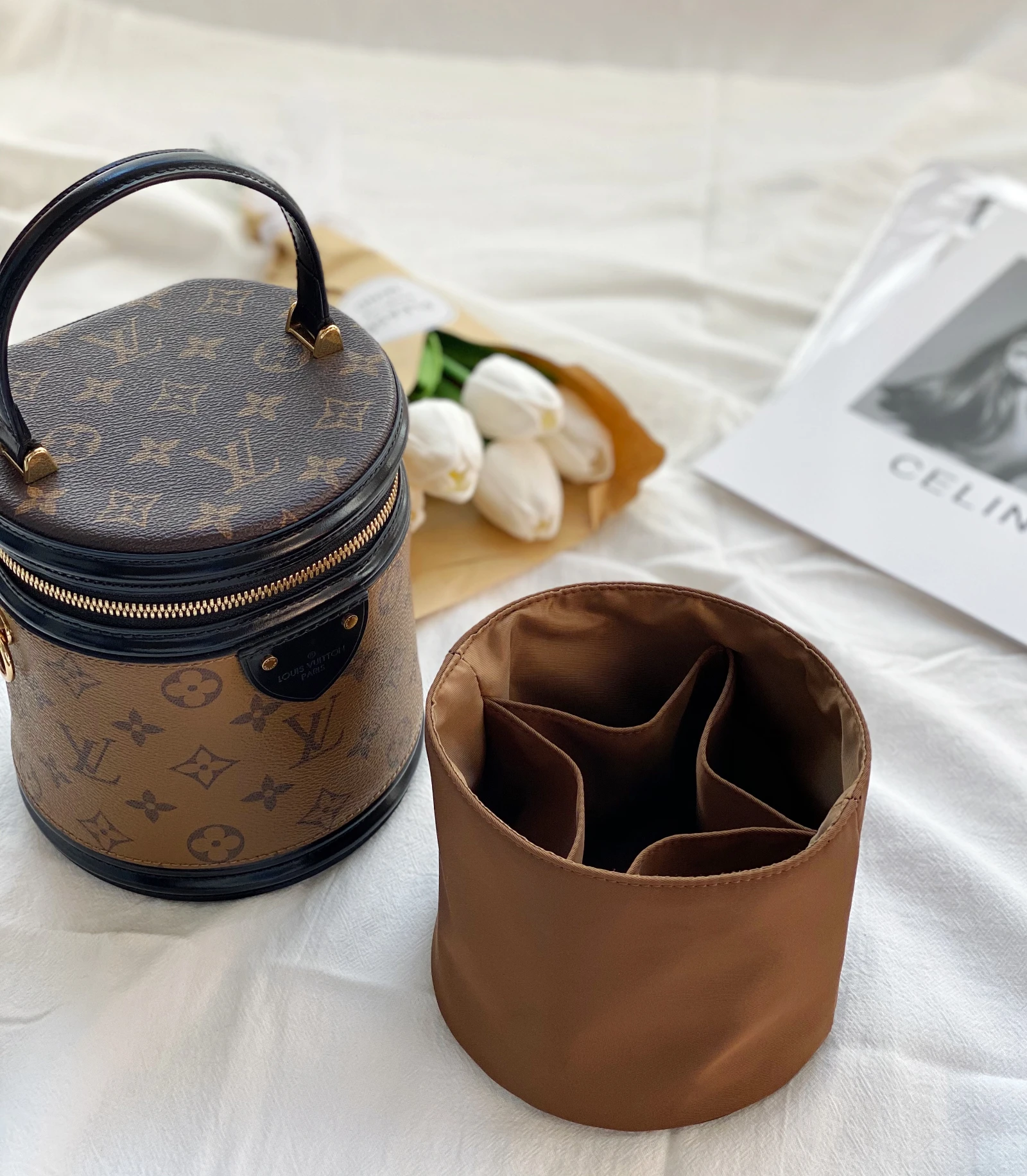 Simple Purse Organizer For Lv Cannes Handbag,makeup Insert Bag Divider  Premium Nylon And Satin Fabric - Bag Parts & Accessories - AliExpress