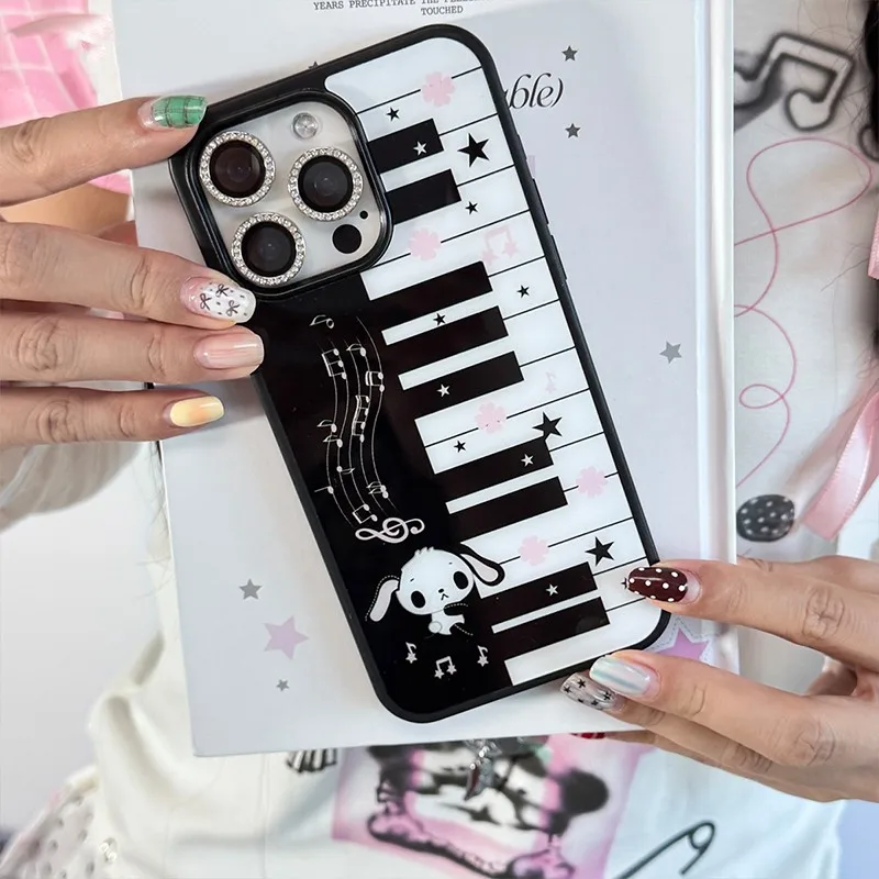 Korean Ins Art Piano Key Notes Creative Cute Matte Silicone Phone Case