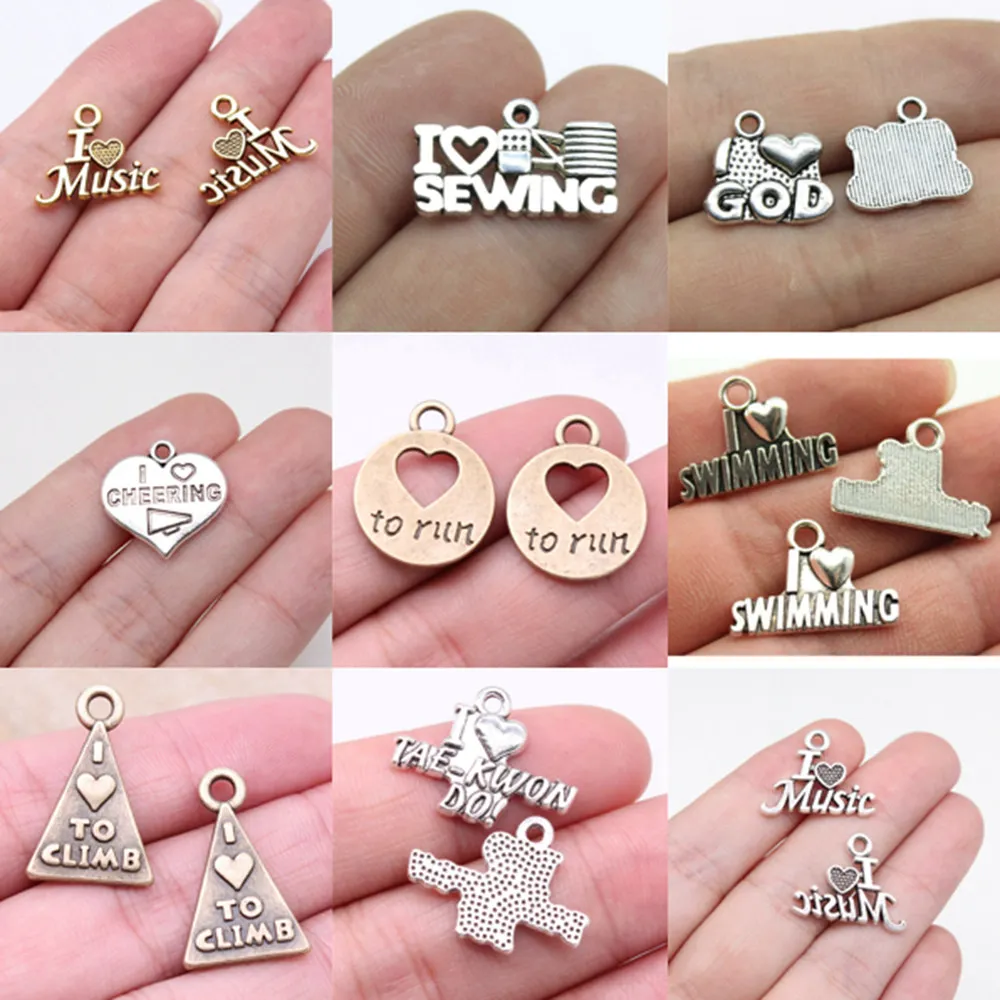 

I Love Tags Charms Diy Accessories Diy Jewelry Tools