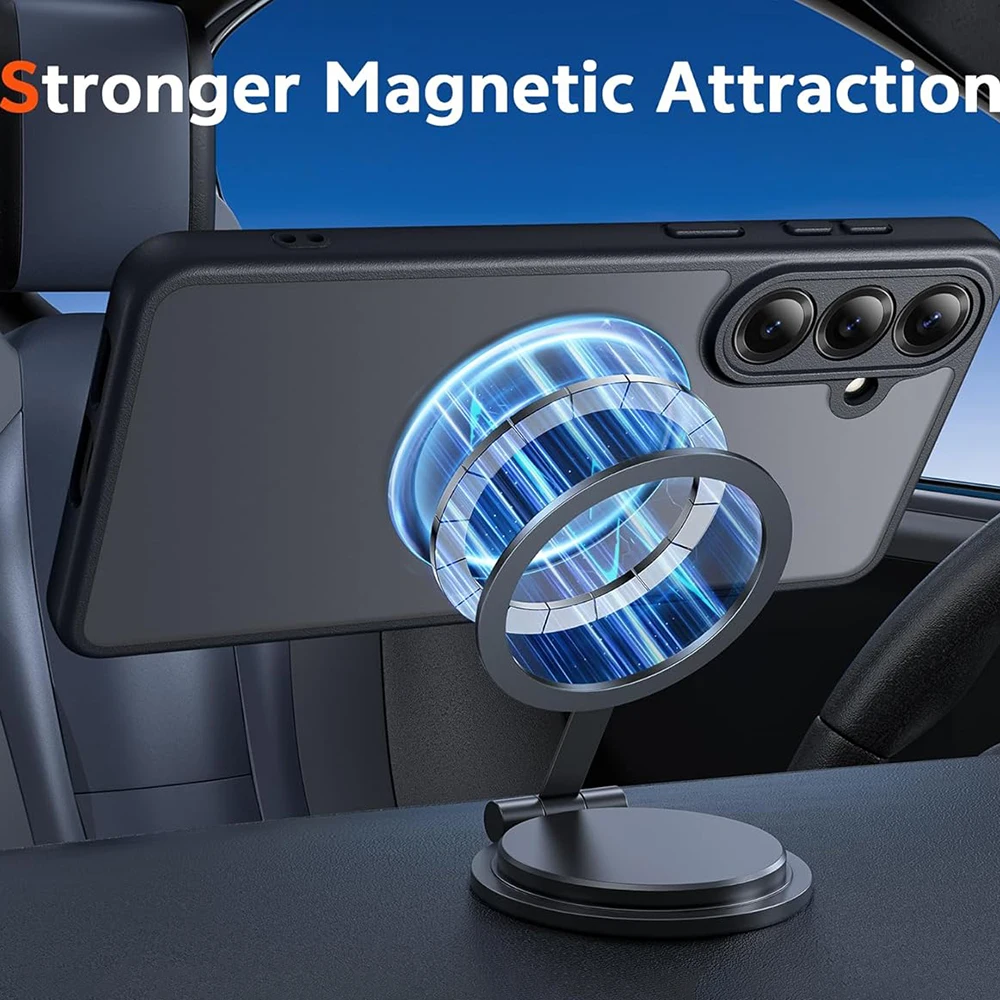 Magnetic Translucent Shockproof Phone Case - Matte Finish