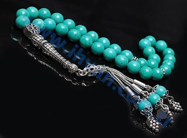 IQRAH Turquoise Stone Rosary (925 carat Silver)