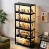 Display Cabinet, 5-Tier Storage Shelves with Acrylic Glass Door, Collectibles Toy Organizers Rack & Display Shelf,Kids Bookshelf 6