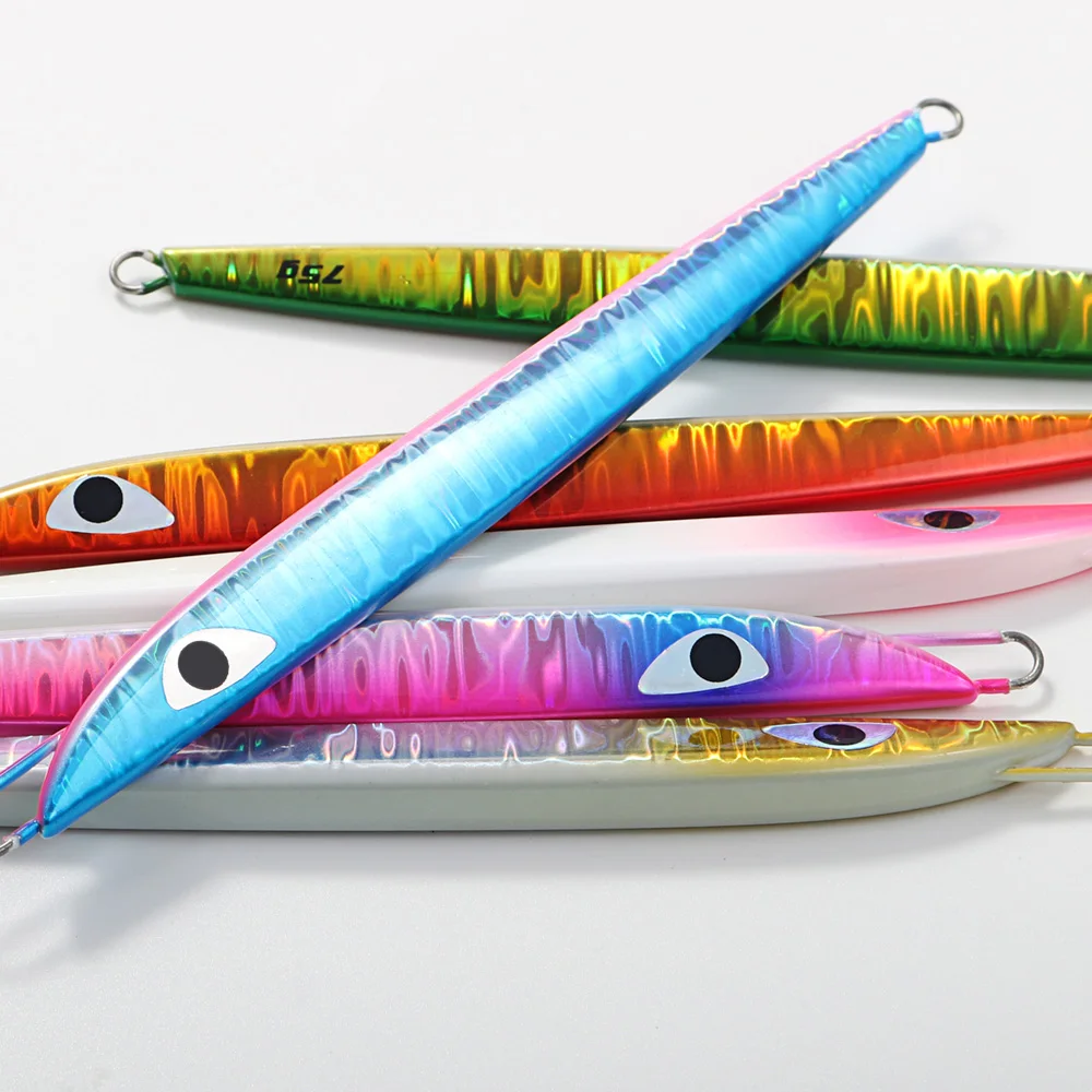 JIGGING PRO D3 Semilong Vertikale Metall Jig 75g 95g 115g Schnell Sinkende Jigging Köder Salzwasser Künstliche Angeln lockt Thunfisch Bonito – Detail 10