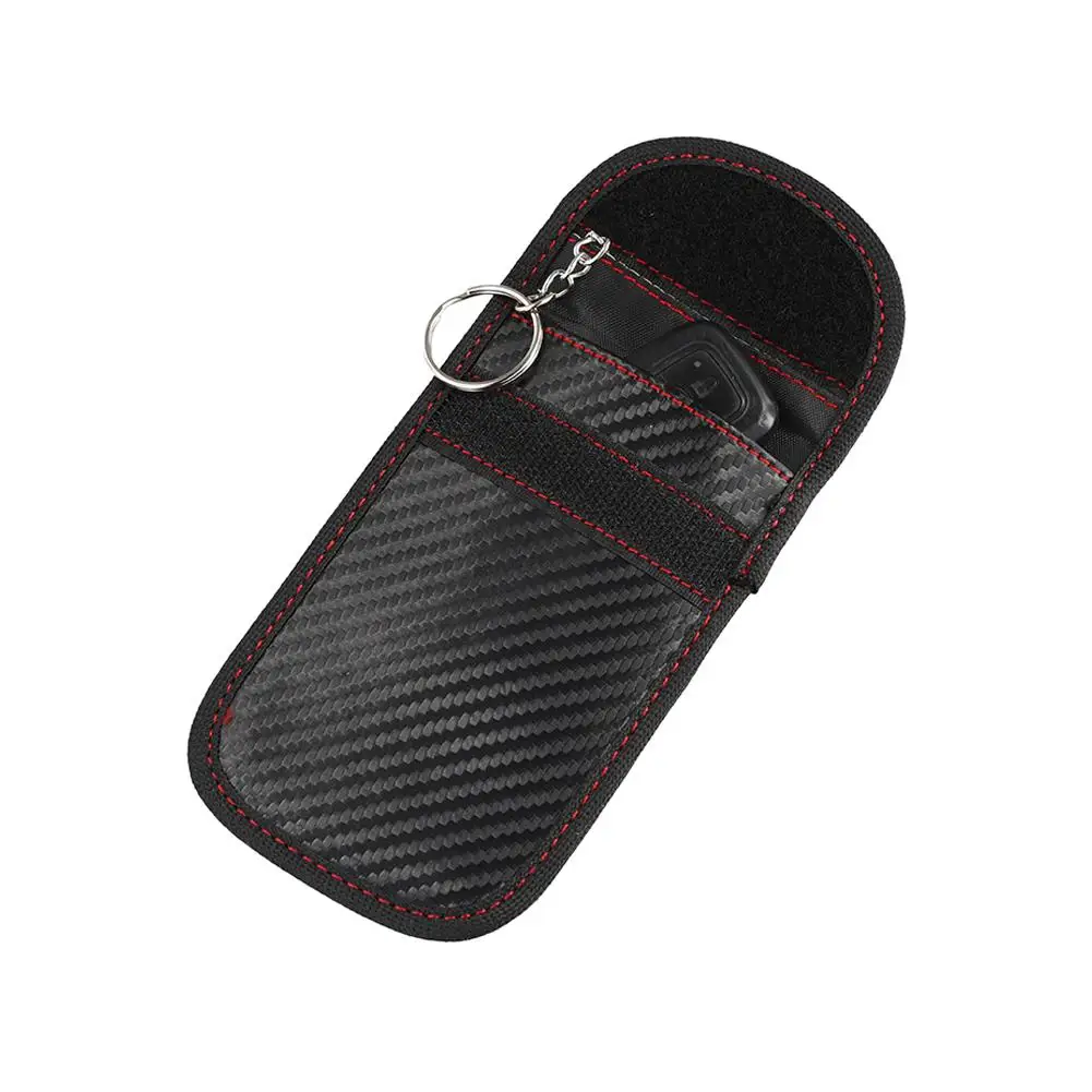 Schlüsselabschirmung Abdeckung Autoschlüssel Signal Blocker Case Faraday Cage Fob Pouch Keyless RFID Blocking Bag – Detail 9