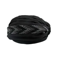 2025 New Indian Hat Diamonds Turban Twist Knot Bonnet Women Chemo Cap Muslim Hijab Beanies Hair Loss Head Wrap Turbante Mujer