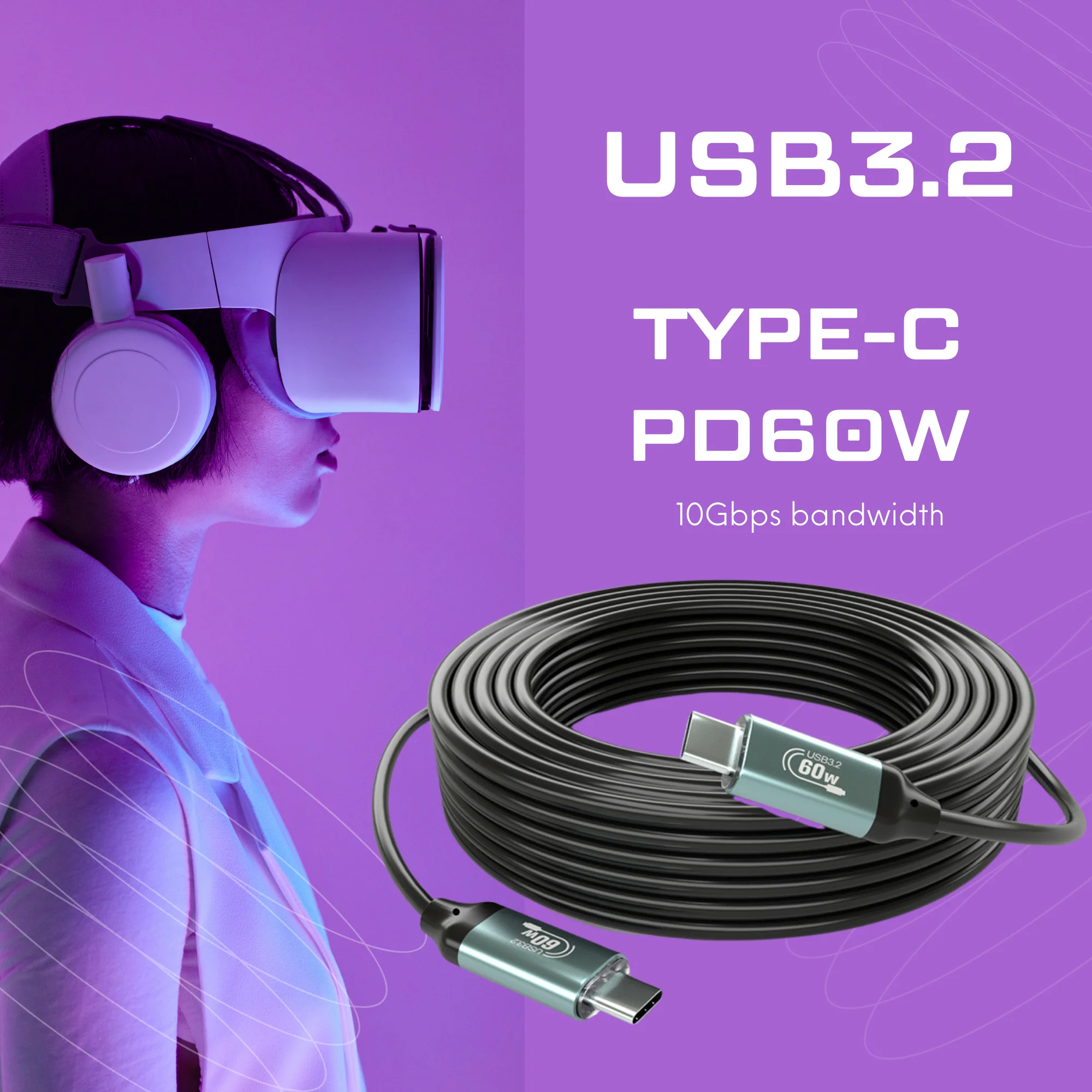 Optical fiber Type C USB3 2 10Gbps PD60W fast charging cable Online optical-fiber-type-c-usb3-2-10gbps-pd60w-fast-charging-cable-online