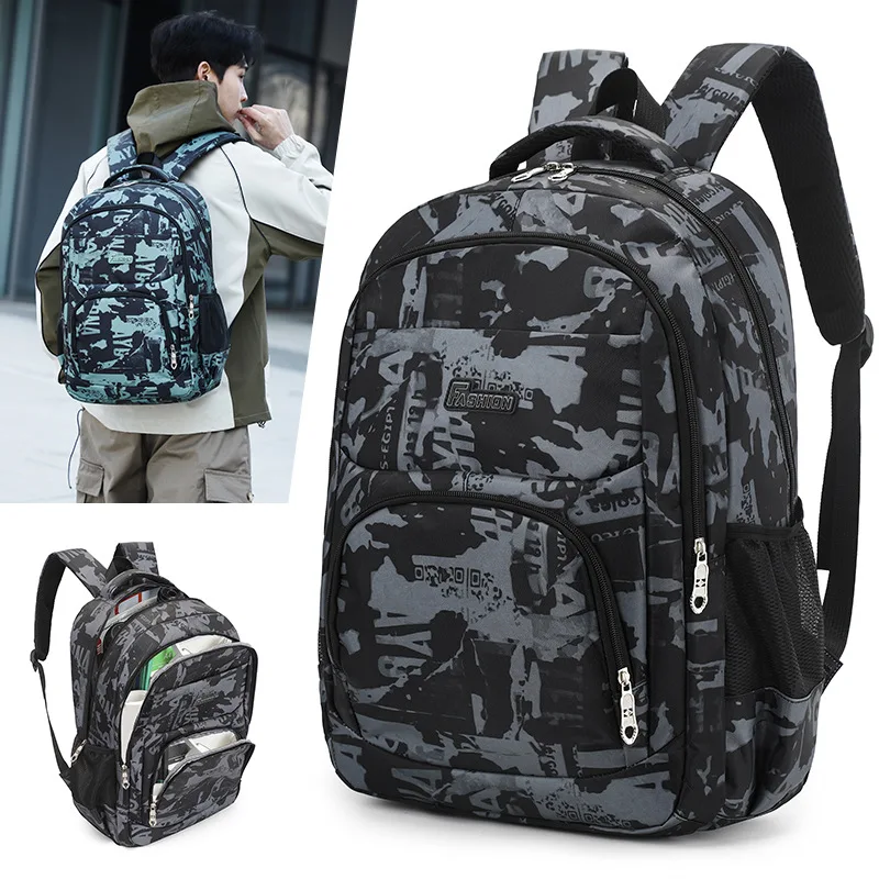 School Bags 2024 for Teenagers Travel Camouflage Large Capacity Boys Printing Men Backpack Rucksack Kids Cute Bookbag Mochilas