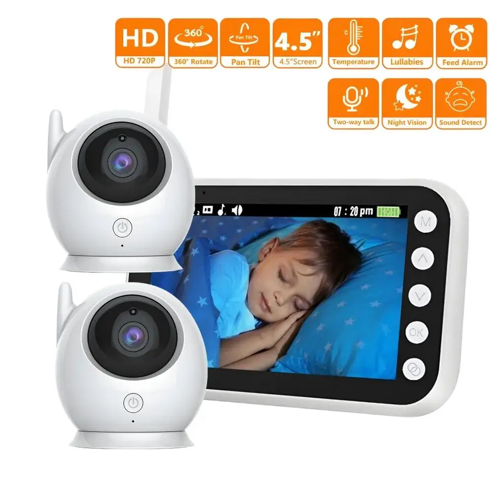 

4.3 Inch Baby Monitor With Camera Cry Babies 2X Zoom 2 Way Audio VOX Lullaby Babyphone New Born Baby Items Safety for Baby Sleep