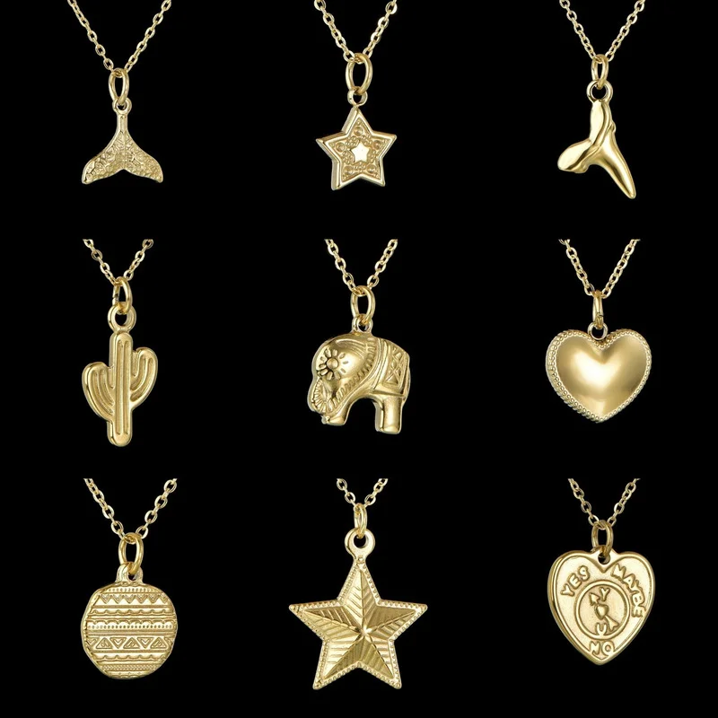 

2022 Fashion New Stainless Steel Dolphin Fishtail Love Pendant Ins Style Women's Clavicle Chain Necklace Patry Jewelry Gift