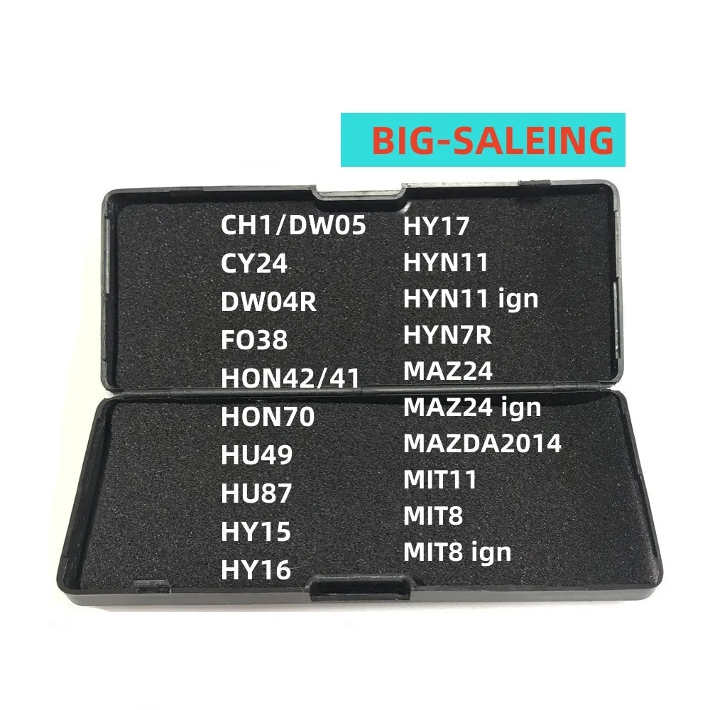 2 in 1 tool Lishi 2 in 1 NSN11 HU87 MAZ24 NSN14 TOY43AT FO38 MIT8 HU64 HU66 HU100 HU100(10) HU101 HU100R VAG2015 HU162T(8) TOY48 SIP22 HY22
