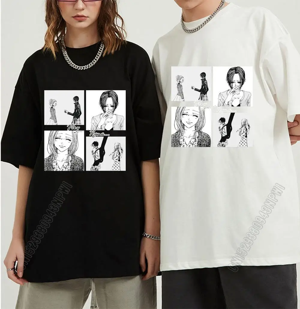 Hot Anime Giapponese Nana Osaki T Shirt Uomo Kawaii Nana Manga Graphic Tees Harajuku Pure Cotton Top Cartoon Unisex T-Shirt Donna