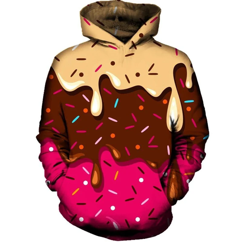thumbnail image 1 of Sudadera con capucha para hombre, sudadera con estampado de helado en 3D, sudadera con capucha para hombre, sudadera con capucha divertida de gran tamaño con gráficos para primavera y otoño, jerséis d, 1 of 4