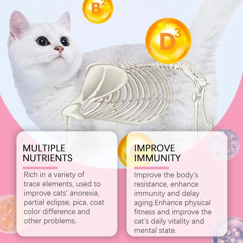 Kitten Nutritional Supplement Nutrients For Cats Kittens Balanced Diet Supplement 80pcs For Kittens Older Cats